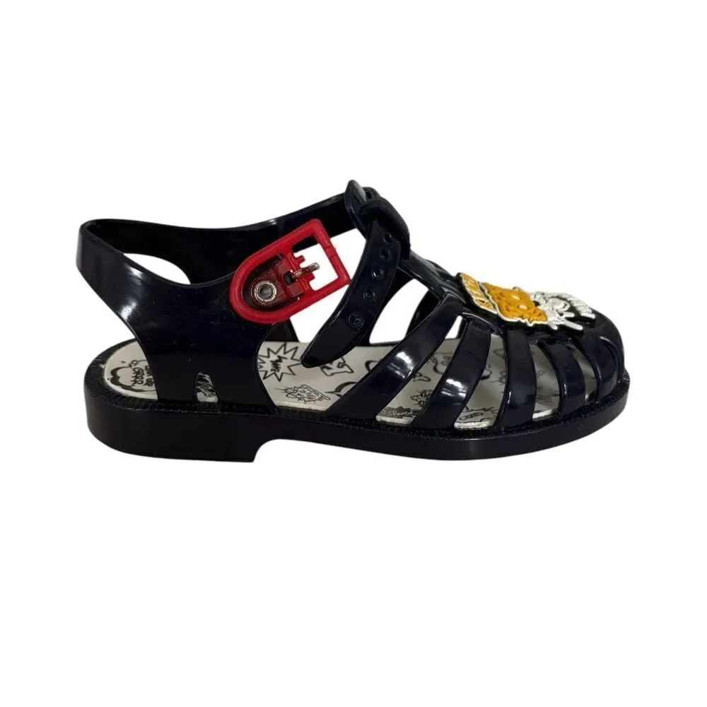 KENZO Kids Navy Blue Kids Sandals Tiger, New, 9C